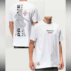 Primitive x Naruto Shippuden Sasuke Blade White T-Shirt in White Size Small